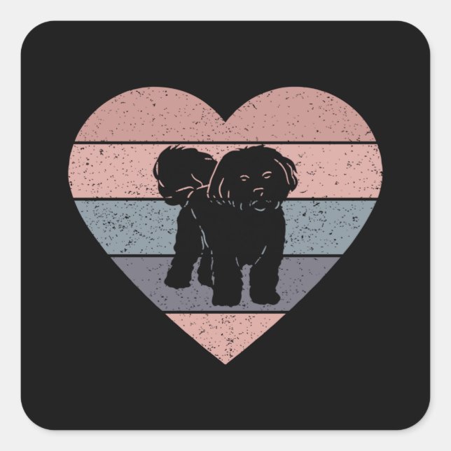 I Love My Bolonka Square Sticker (Front)