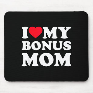 I love my bonus mum i heart family grandma mouse mat