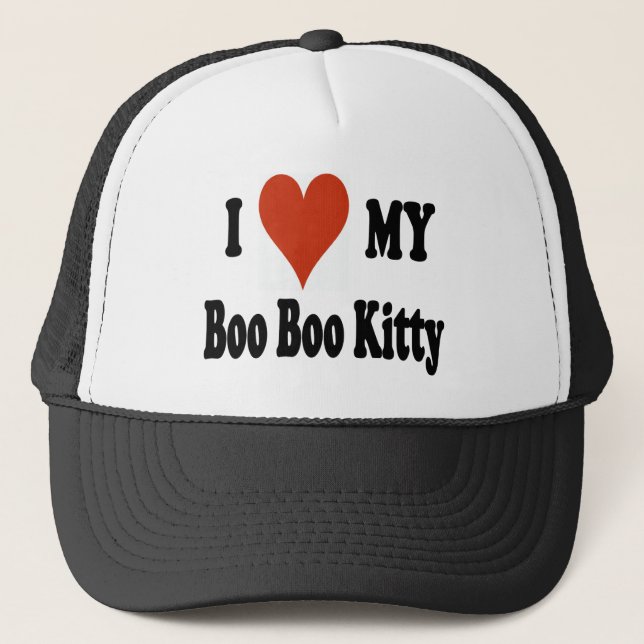 I Love My Boo Boo Kitty Baseball Hat (Front)