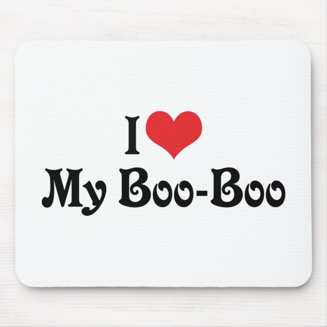 I Love My Boo Boo Mouse Mat (Front)