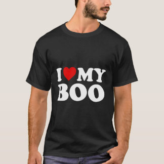 I Love My Boo Boyfriend Bf Red Heart T-Shirt