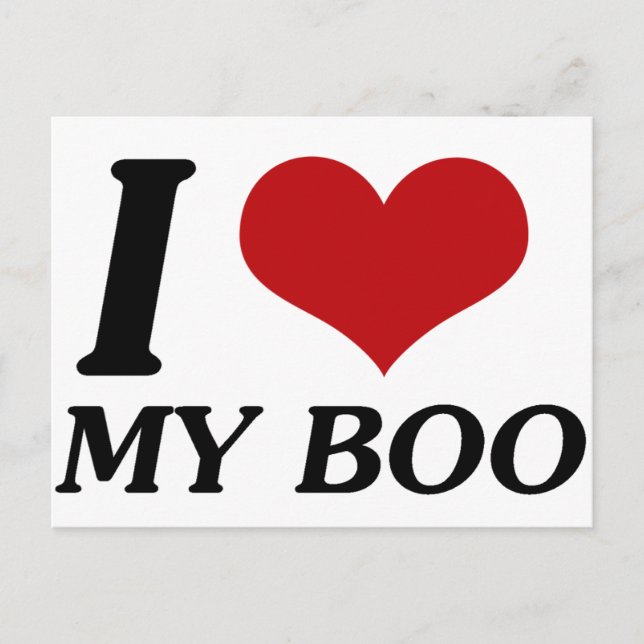 I Love My Boo (Heart) Postcard (Front)