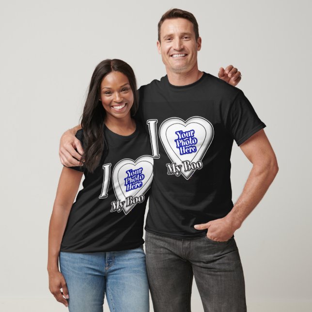 I Love My Boo With Your Photo T-Shirt (Unisex)