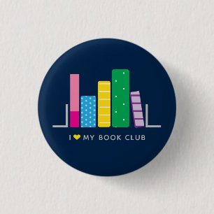 I love my book club 3 cm round badge