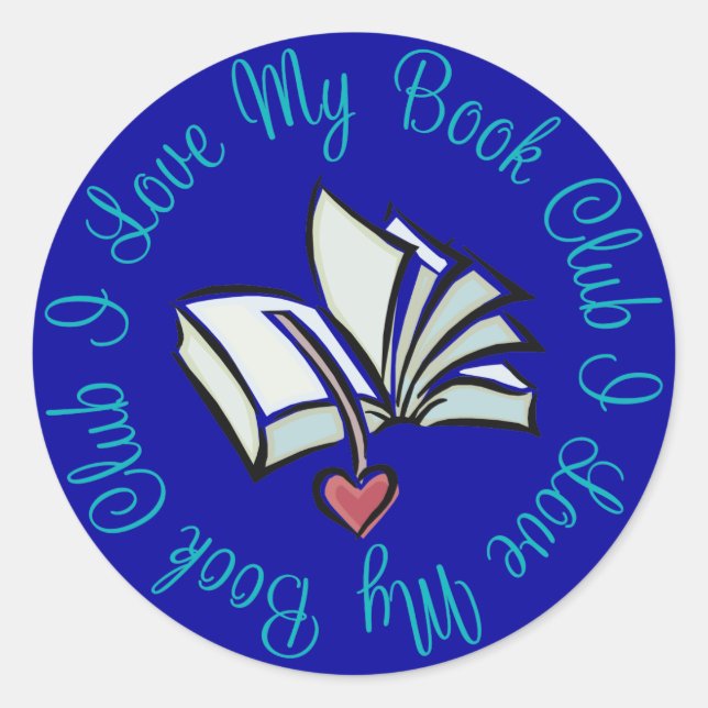 I Love My Bookclub Classic Round Sticker (Front)