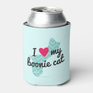 I Love My Boonie Cat Blue) Can Cooler
