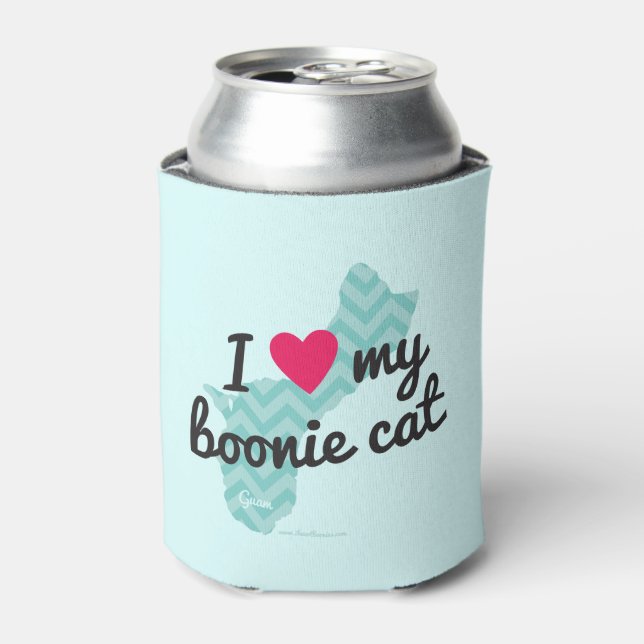I Love My Boonie Cat Blue) Can Cooler (Can Front)