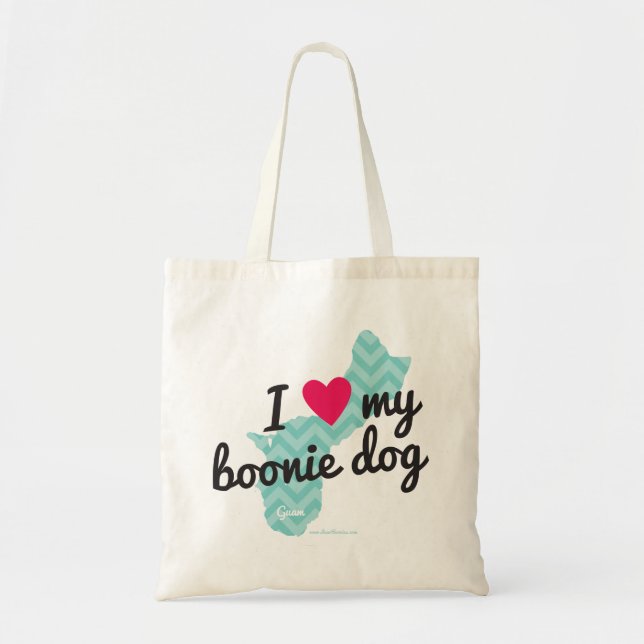 I Love My Boonie Dog Tote Bag (Front)