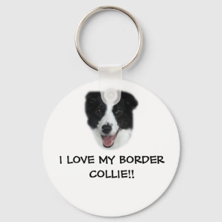 I LOVE MY BORDER COLLIE!! Keyring. Key Ring