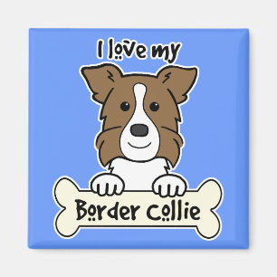 I Love My Border Collie Magnet