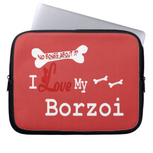 I Love My Borzoi Laptop Sleeve