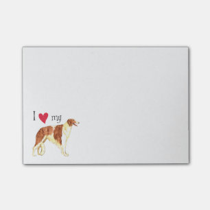 I Love my Borzoi Post-it Notes