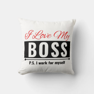 I Love My Boss Cushion