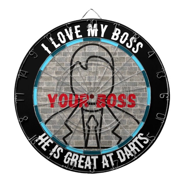 I love my boss dartboard fun game stress relief (Front)