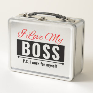 I Love My Boss Metal Lunch Box