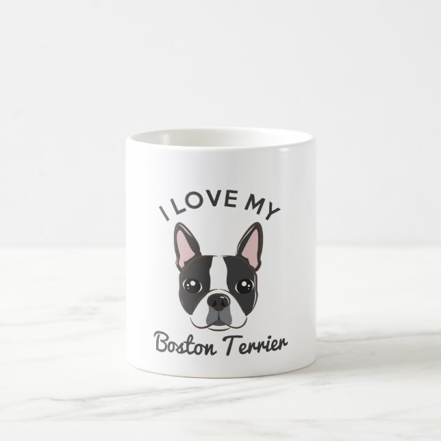 "I Love My Boston Terrier" Coffee Mug (Center)