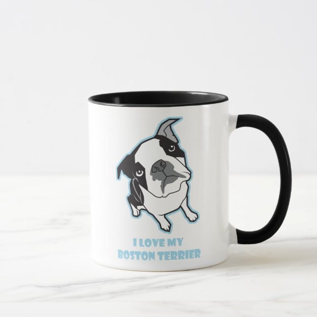 I Love my Boston Terrier Mug (Right)