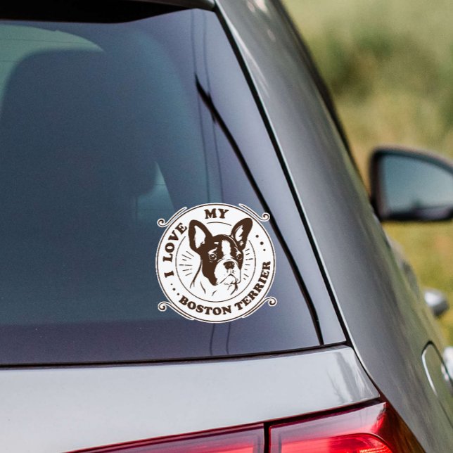 I Love My Boston Terrier Vinyl (Creator Uploaded)