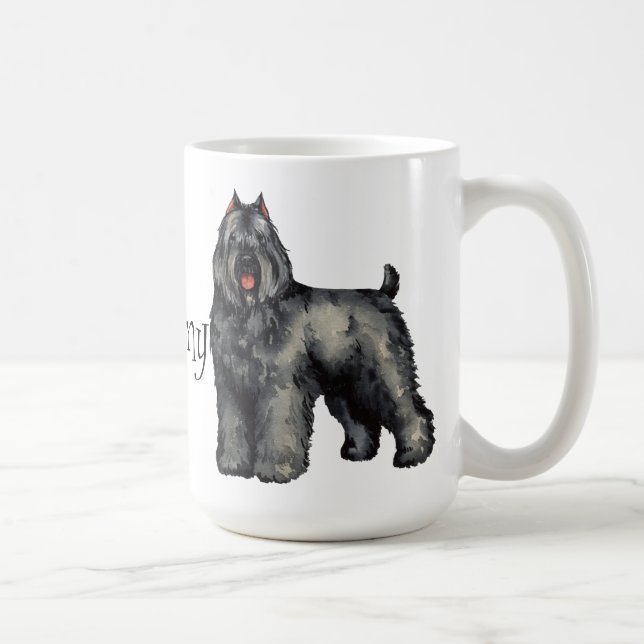I Love my Bouvier Coffee Mug (Right)