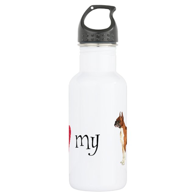 I Love my Boxer 532 Ml Water Bottle (Front)