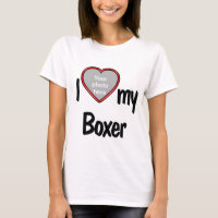 I Love My Boxer Cute Sweet Heart Photo Frame