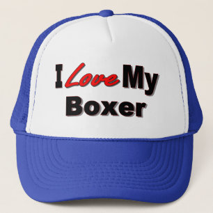 I Love My Boxer Dog Lover Merchandise Trucker Hat