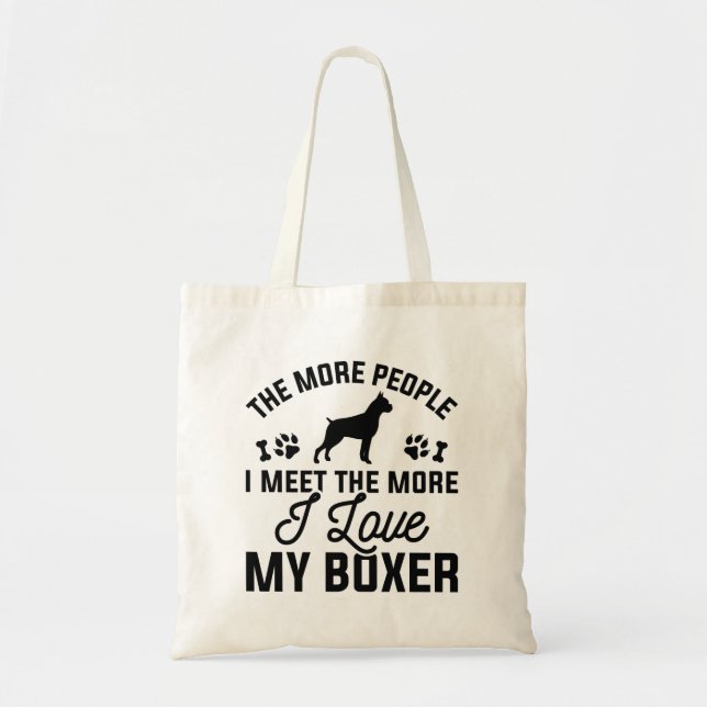 I Love My Boxer Tote Bag (Front)