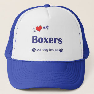 I Love My Boxers (Many Dogs) Trucker Hat
