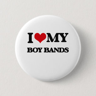 I Love My BOY BANDS 6 Cm Round Badge