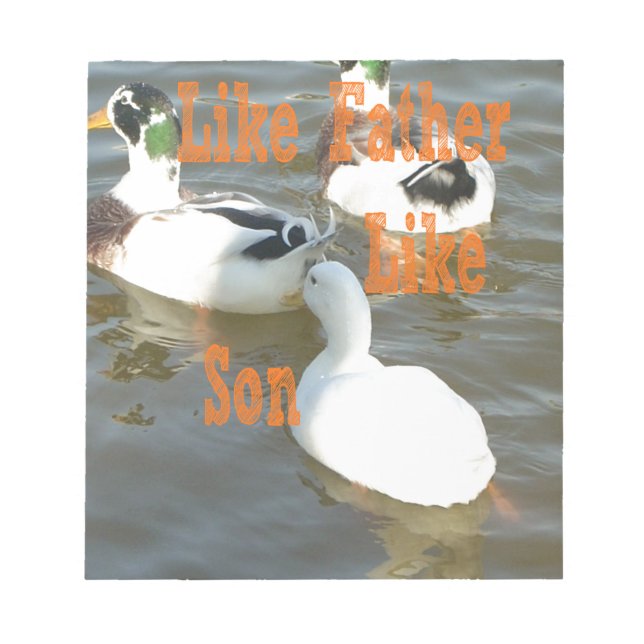 I love my Boy like father like son Notepad (Front)