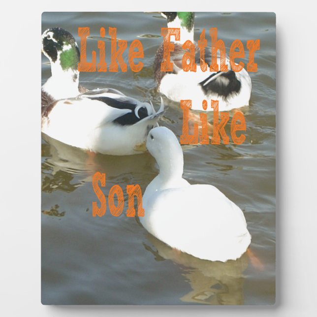 I love my Boy like father like son Plaque (Front)