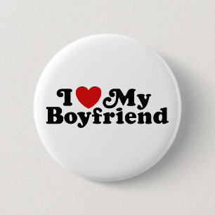 I Love My Boyfriend 6 Cm Round Badge