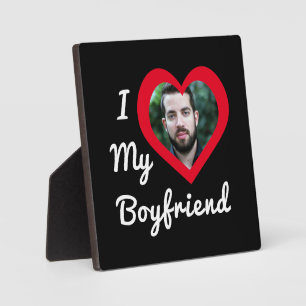 I Love My Boyfriend Bae Personalised Custom Photo Plaque