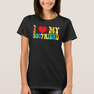 I Love My Boyfriend BF  Red Heart Love   Valentine T-Shirt