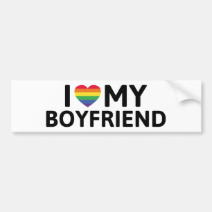 I Love My Boyfriend Bumper Sticker
