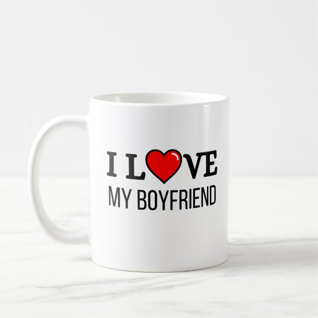 I love my boyfriend coffee mug (Left)