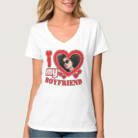 I Love My Boyfriend Custom Heart Photo