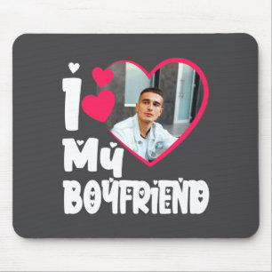 I Love My Boyfriend D Photo  Mouse Mat