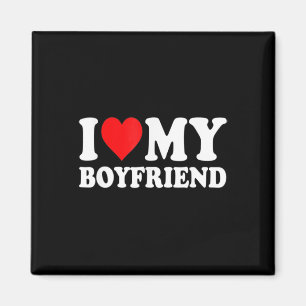 I Love My Boyfriend Fun Valentine Red Heart Love Magnet