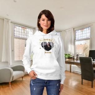 I love my boyfriend heart photo name hoodie