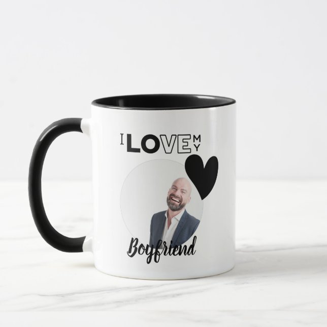 I Love My BOYFRIEND Husband DAD Grandpa Brother Mug (Left)