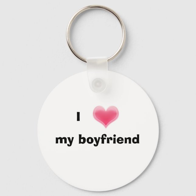 I Love My Boyfriend Keychain (Front)