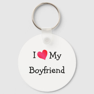 I Love My Boyfriend Keychain