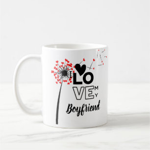 I Love My BOYFRIEND - Modern personalised Custom Coffee Mug