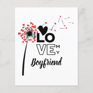 I Love My BOYFRIEND - Modern personalised Custom Flyer