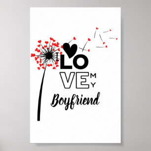 I Love My BOYFRIEND - Modern personalized Custom Poster