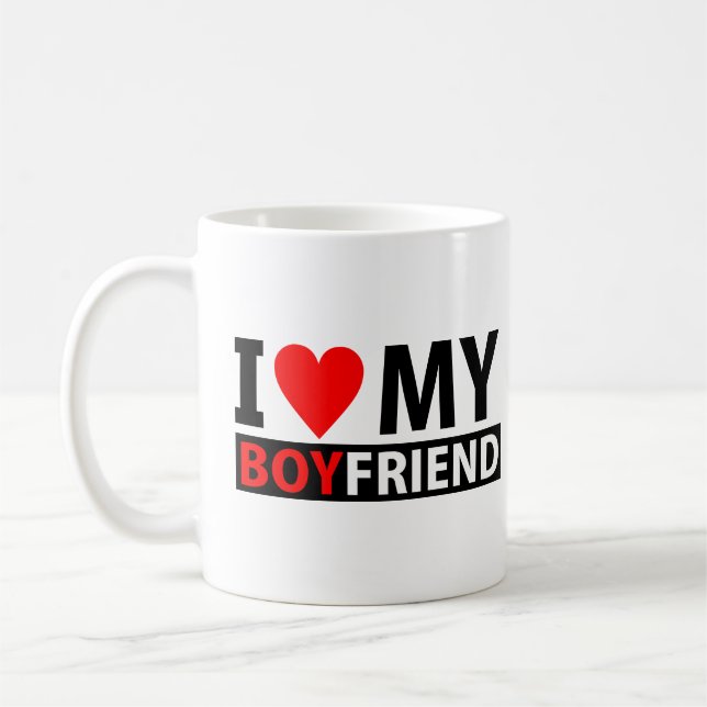I Love my Boyfriend Mug (Left)