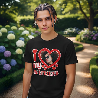 I Love My Boyfriend Personalised Tri-Blend Shirt