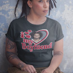 I Love My Boyfriend Photo Custom T-Shirt<br><div class="desc">Looking for a unique and romantic gift? Look no further than this custom I Love My Boyrfriend photo shirt! Simply upload a photo of yourself, and Zazzle will print it onto a shirt for you. This shirt is perfect for anniversaries, Valentine's Day, or any other special occasion. Order yours today!...</div>