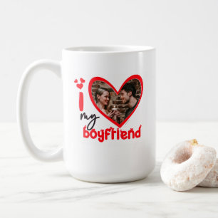 I Love My Boyfriend Photo Gift Coffee Mug